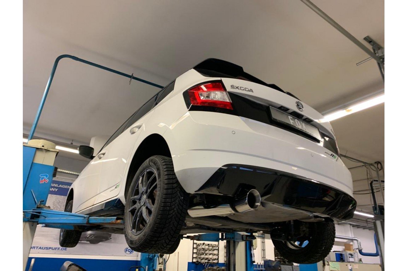 Fox Auspuff Sportauspuff Endschalldämpfer für Skoda Fabia NJ R5 Edition 1,4 92kW