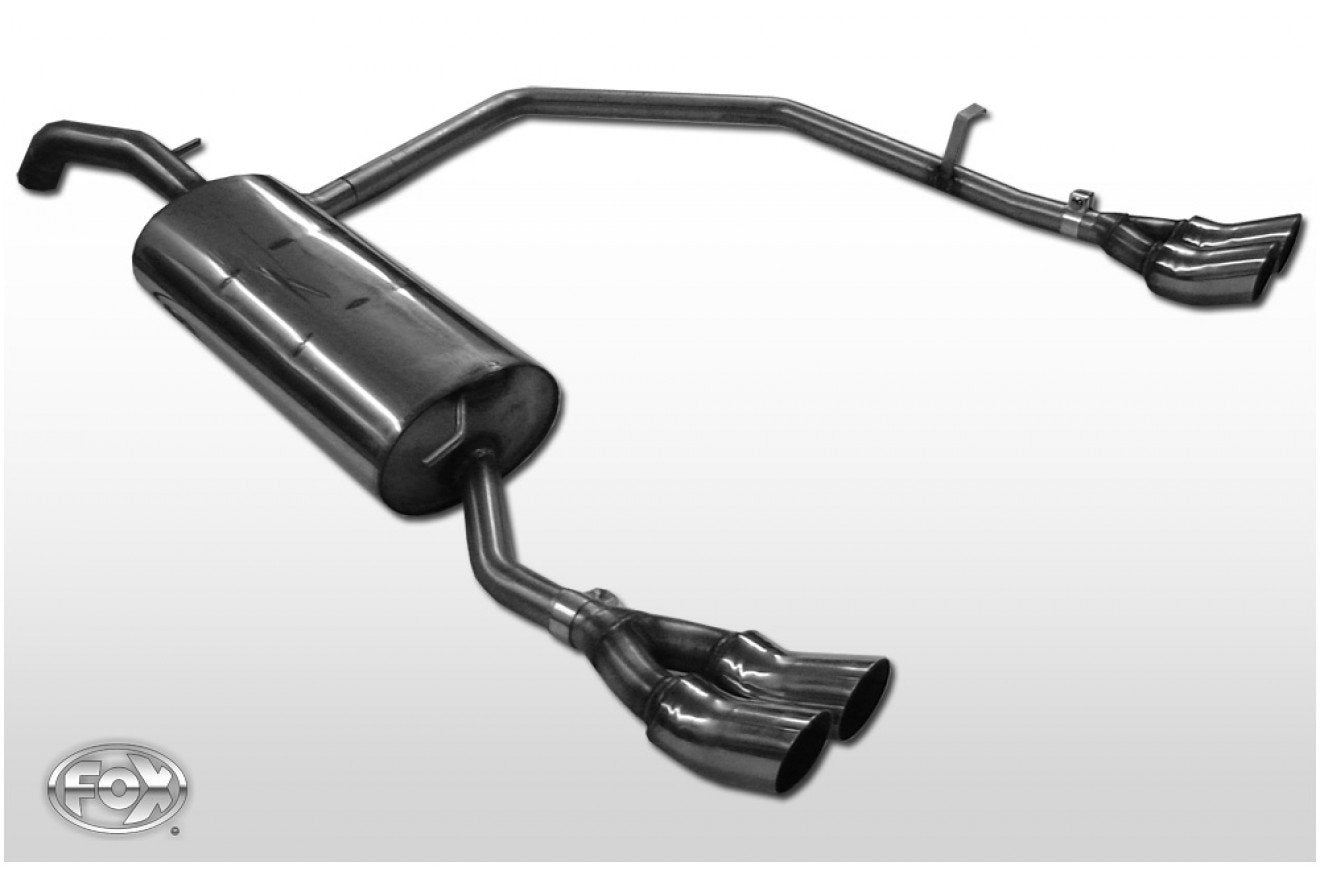 Fox Duplex Auspuff Sportauspuff Endschalldämpfer für Skoda Octavia 1U