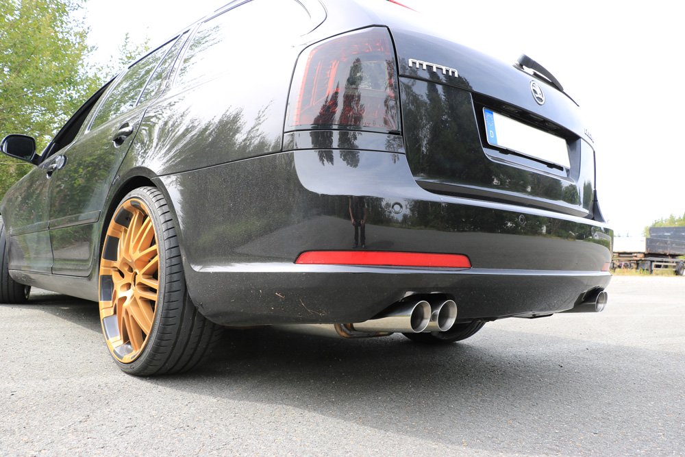 Fox Duplex Auspuff Sportauspuff Sportendschalldämpfer für Skoda Octavia 1Z RS +
