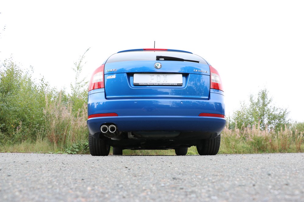 Fox Auspuff Sportauspuff Sportendschalldämpfer für Skoda Octavia Typ 1Z 2.0l TDI