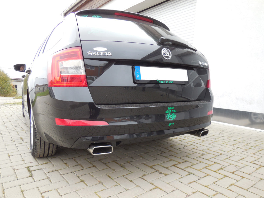 Fox Duplex Auspuff Sportauspuff Komplettanlage für Skoda Octavia 5E 1,8l TSI