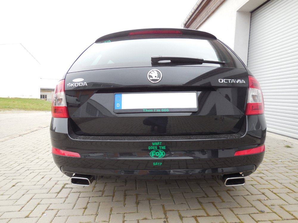 Fox Duplex Auspuff Sportauspuff Komplettanlage für Skoda Octavia 5E 1,8l TSI