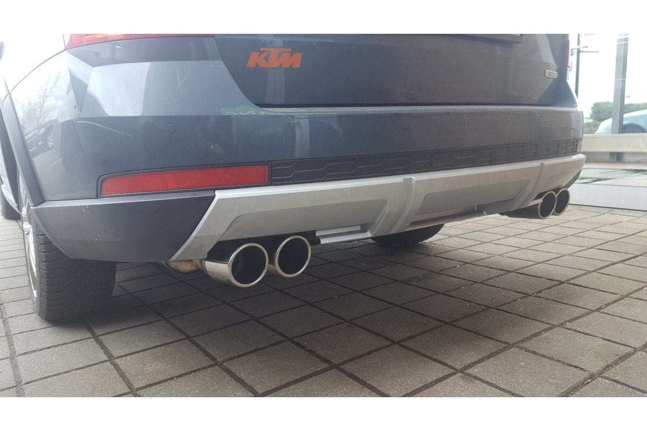 Fox Duplex Auspuff Sportauspuff Endschalldämpfer für Skoda Octavia 5E 4x4 2.0l