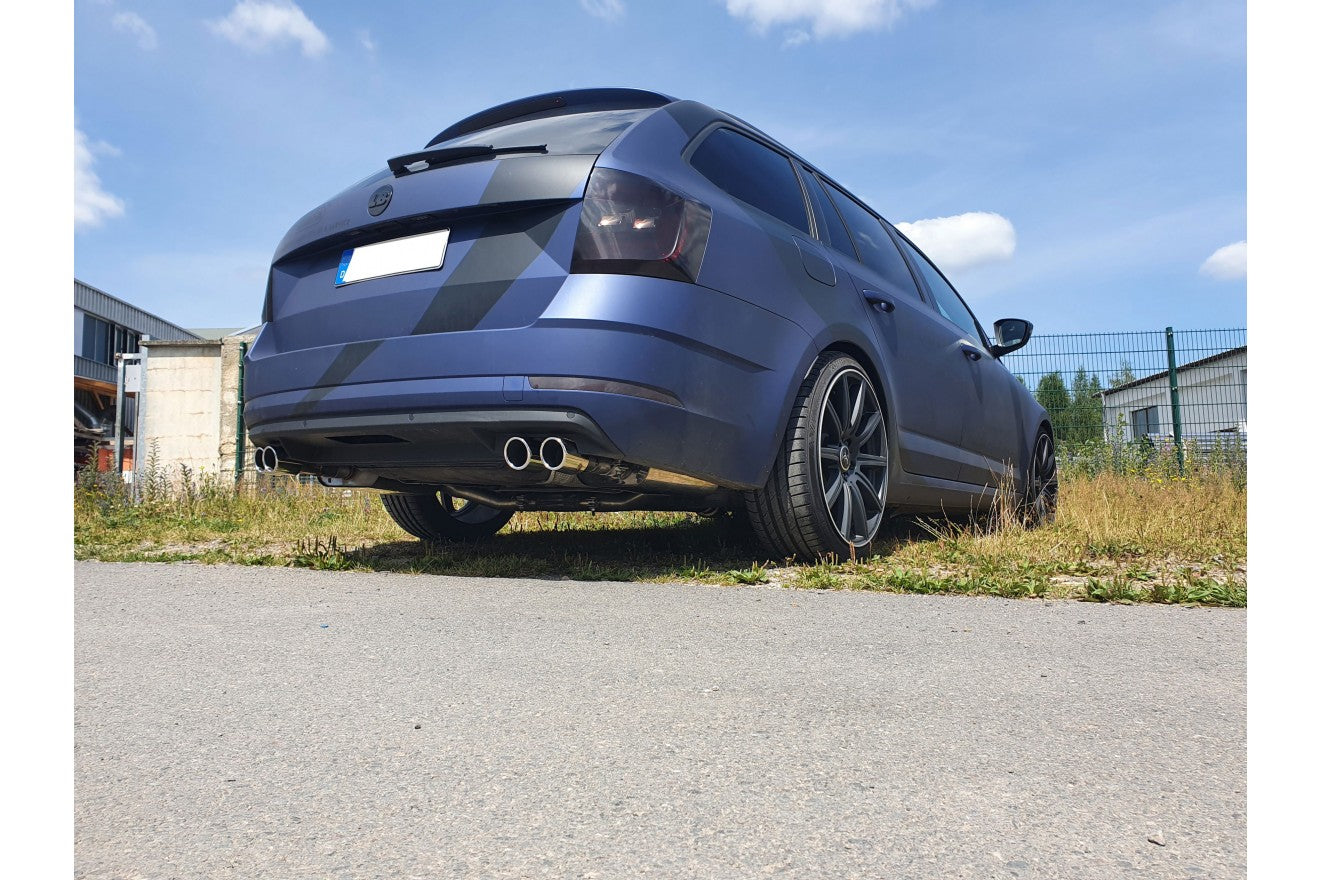 Fox Duplex Auspuff Sportauspuff Endschalldämpfer für Skoda Octavia 5E 4x4 2,0l