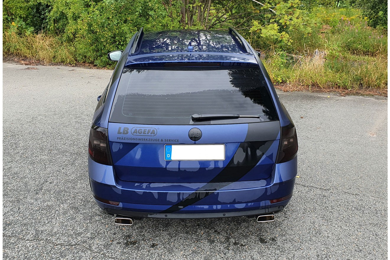 Fox Duplex Auspuff Sportauspuff Endschalldämpfer für Skoda Octavia 5E 4x4 2,0l