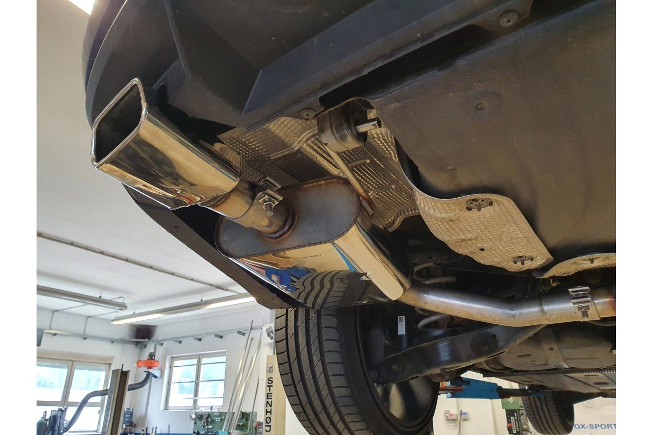 Fox Duplex Auspuff Sportauspuff Endschalldämpfer für Skoda Octavia 5E 4x4 2,0l