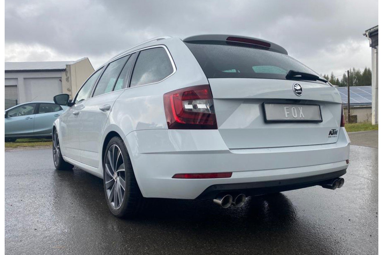 Fox Duplex Auspuff Sportauspuff Komplettanlage für Skoda Octavia 5E 2,0l 140kW