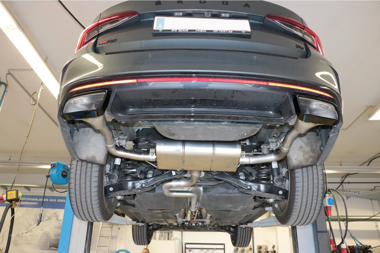 Fox Duplex Auspuff Sportauspuff Komplettanlage für Skoda Octavia NX RS iV 1.4l