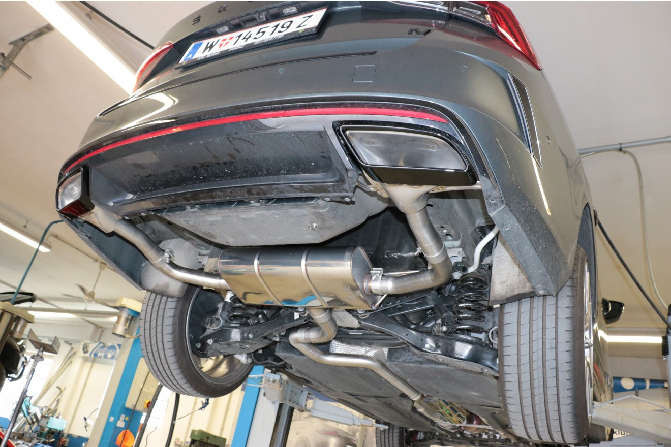 Fox Duplex Auspuff Sportauspuff Endschalldämpfer für Skoda Octavia NX RS iV 1,4l
