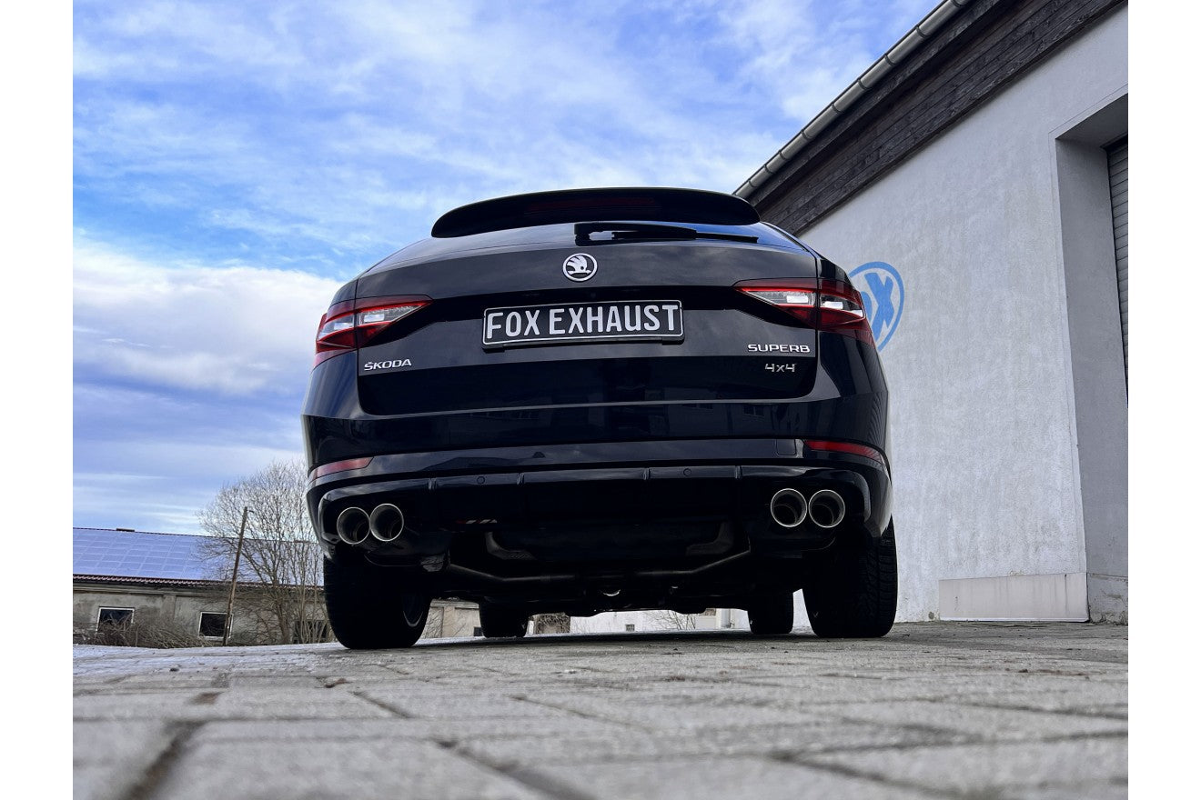 Fox Duplex Auspuff Sportauspuff Komplettanlage für Skoda Superb III 3V 4x4 2.0l