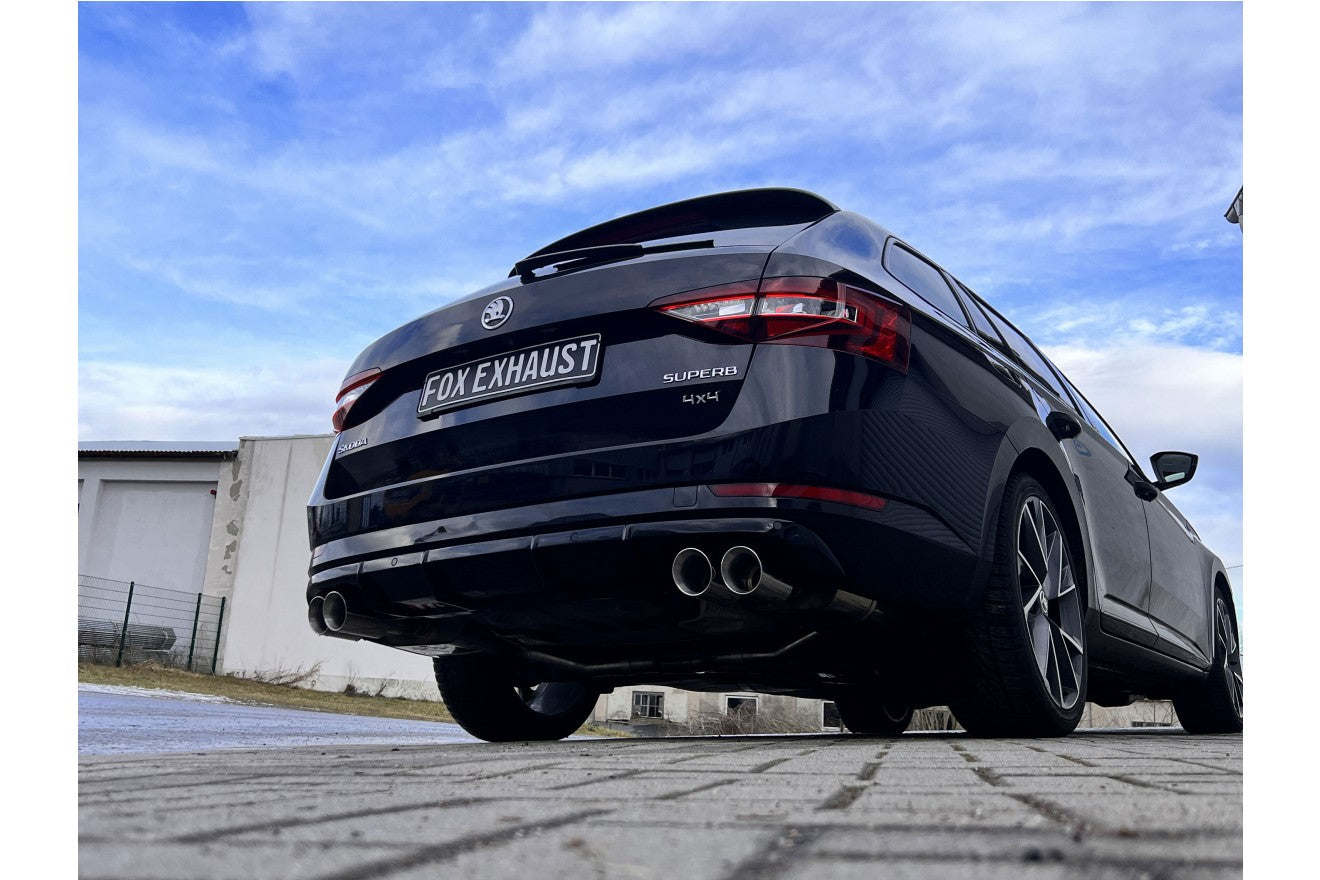 Fox Duplex Auspuff Sportauspuff Komplettanlage für Skoda Superb III 3V 4x4 2.0l