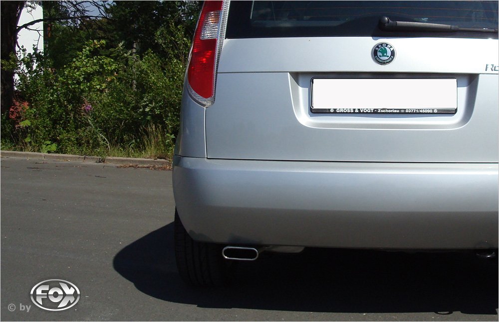 Fox Auspuff Sportauspuff Sportendschalldämpfer für Skoda Roomster 5J 1.2 47/51kW