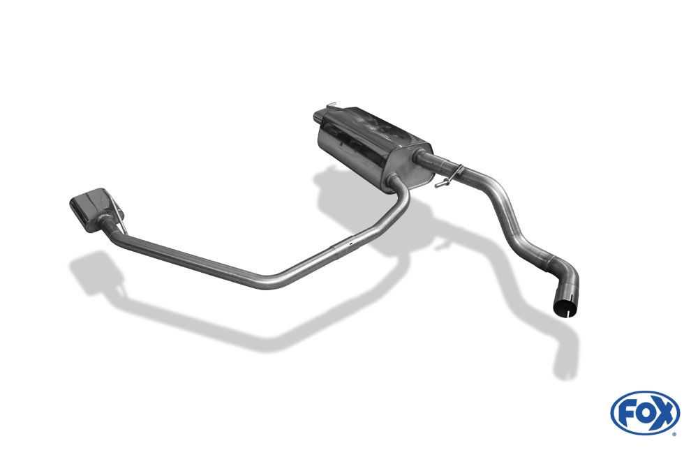 Fox Duplex Auspuff Sportauspuff Endschalldämpfer für Skoda Roomster 5J 1,2l 1,4l