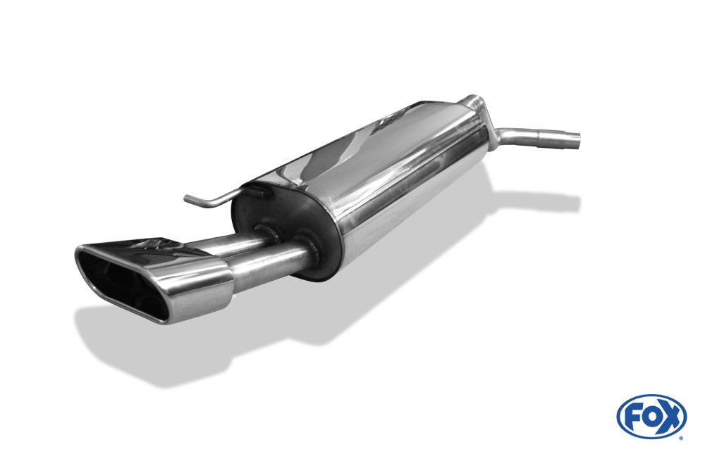 Fox Auspuff Sportauspuff Endschalldämpfer für Skoda Rapid Spaceback 1,2