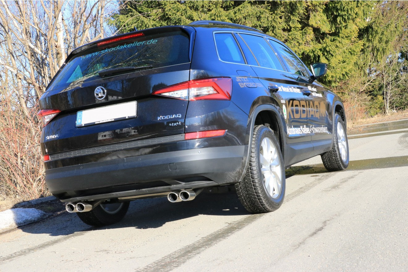 Fox Duplex Auspuff Sportauspuff Sportendschalldämpfer für Skoda Kodiaq 4x4 1,4l