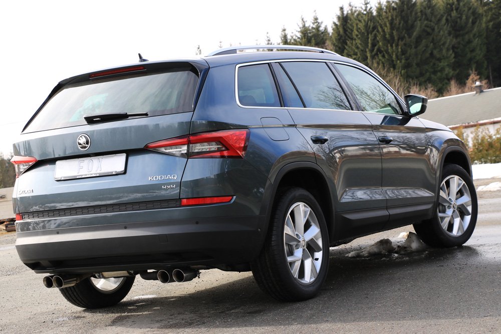 Fox Duplex Auspuff Sportauspuff Sportendschalldämpfer für Skoda Kodiaq 4x4 2,0l