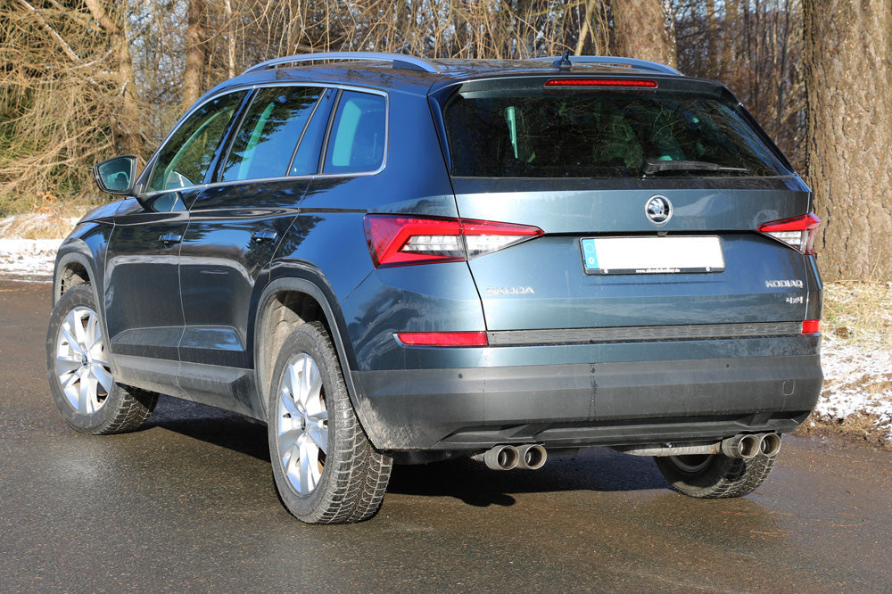 Fox Duplex Auspuff Sportauspuff Sportendschalldämpfer für Skoda Kodiaq 4x4 2,0l