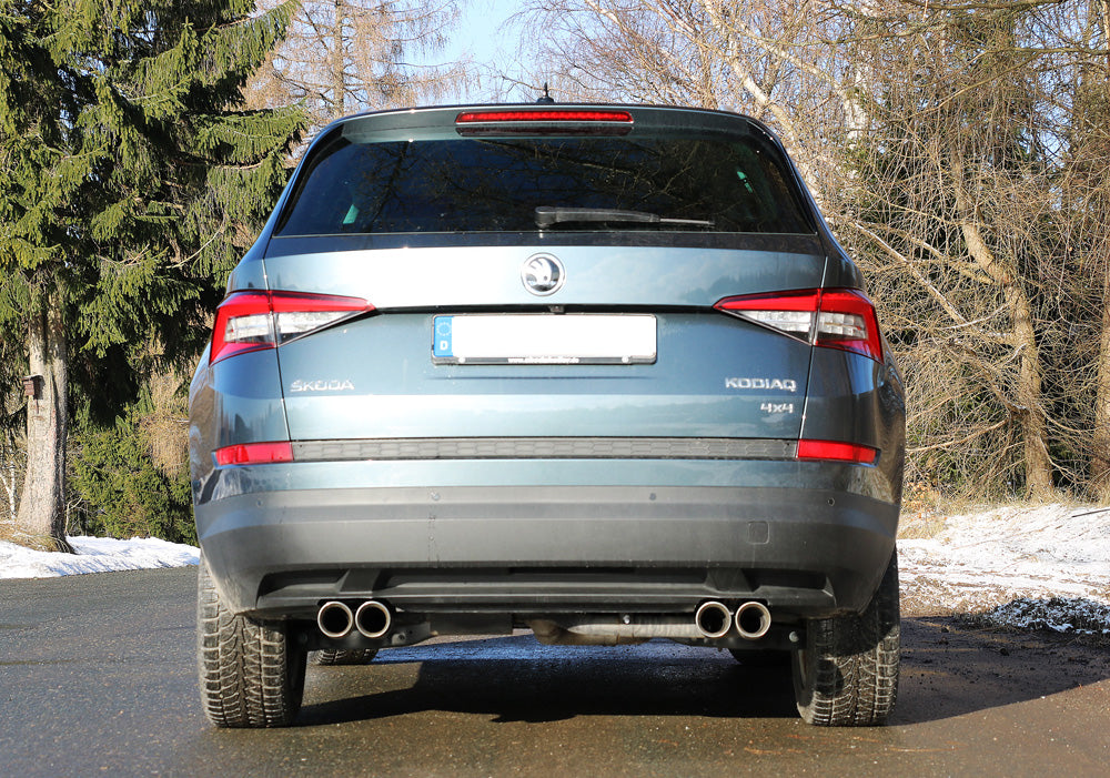 Fox Duplex Auspuff Sportauspuff Sportendschalldämpfer für Skoda Kodiaq 4x4 2,0l