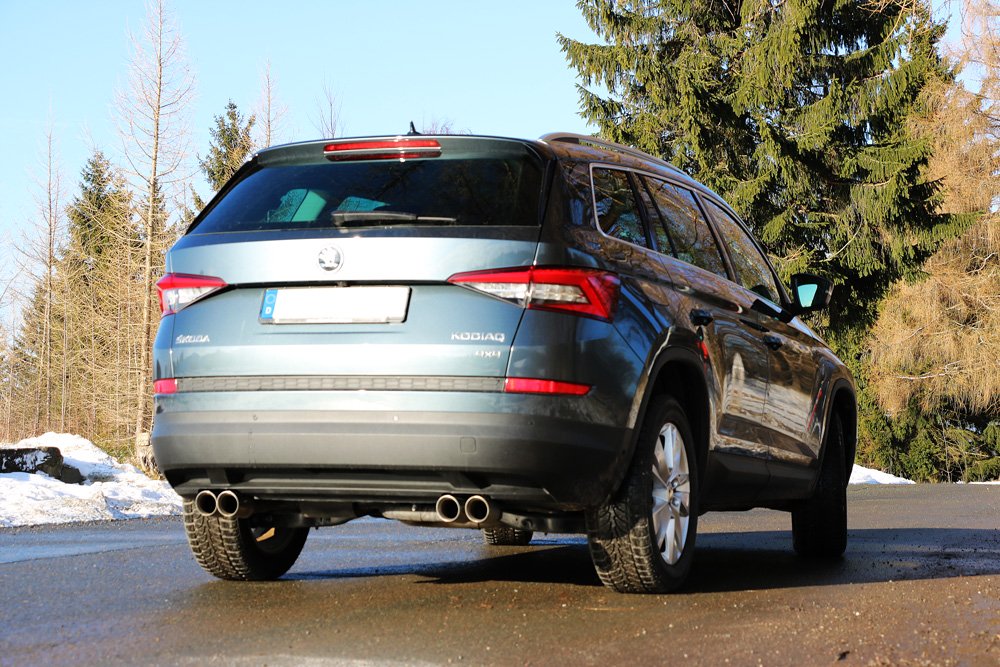 Fox Duplex Auspuff Sportauspuff Sportendschalldämpfer für Skoda Kodiaq 4x4 2,0l