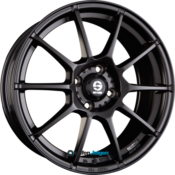 SPARCO ASSETTO GARA 6.5x15 ET18 4x108 NB73.1 Matt Black