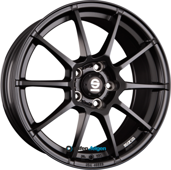 SPARCO ASSETTO GARA 7.5x17 ET38 5x110 NB73.1 Matt Black