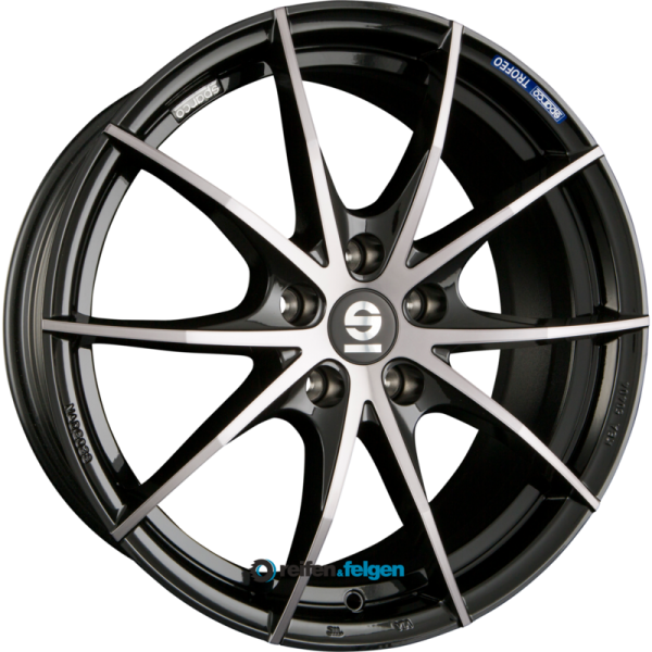 SPARCO TROFEO 5 7.5x17 ET29 5x120 NB72.6 FUMÉ Black Full Polished