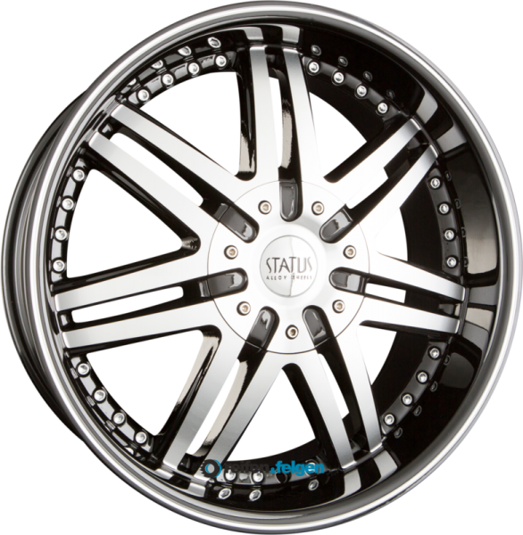 STATUS ALLOY WHEELS GAME 8.5x20 ET35 5x120 NB73.1 Gloss Black Machined Face werk91-4 8,5x20 ET35 5x120 Alufelge Gloss Black