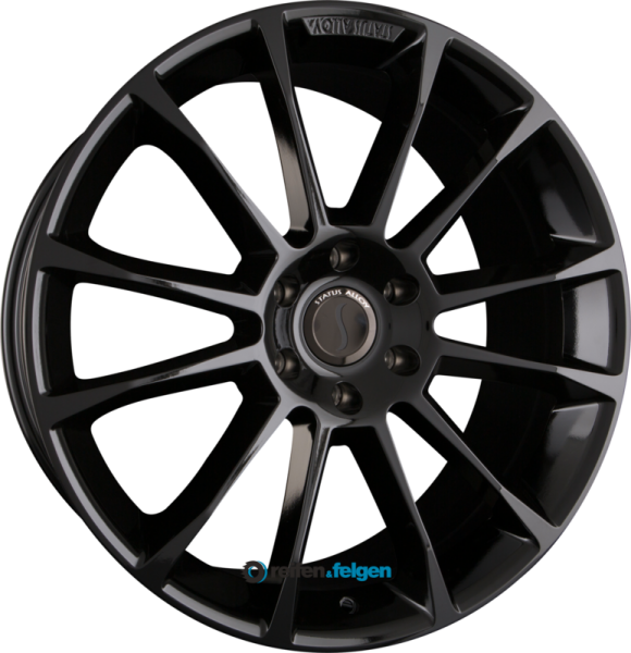STATUS ALLOY WHEELS GOLIATH 9.5x22 ET35 5x112 NB66.6 Gloss Black werk91-4 9,5x22 ET35 5x112 Alufelge Gloss Black