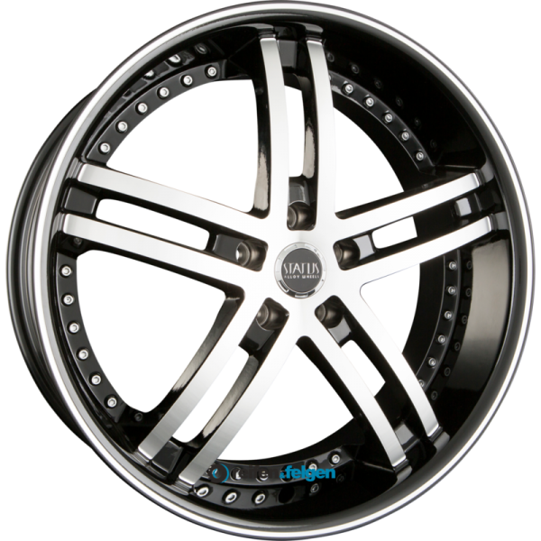 STATUS ALLOY WHEELS KNIGHT-5 8.5x20 ET38 5x114.3 NB73.1 Black Machined