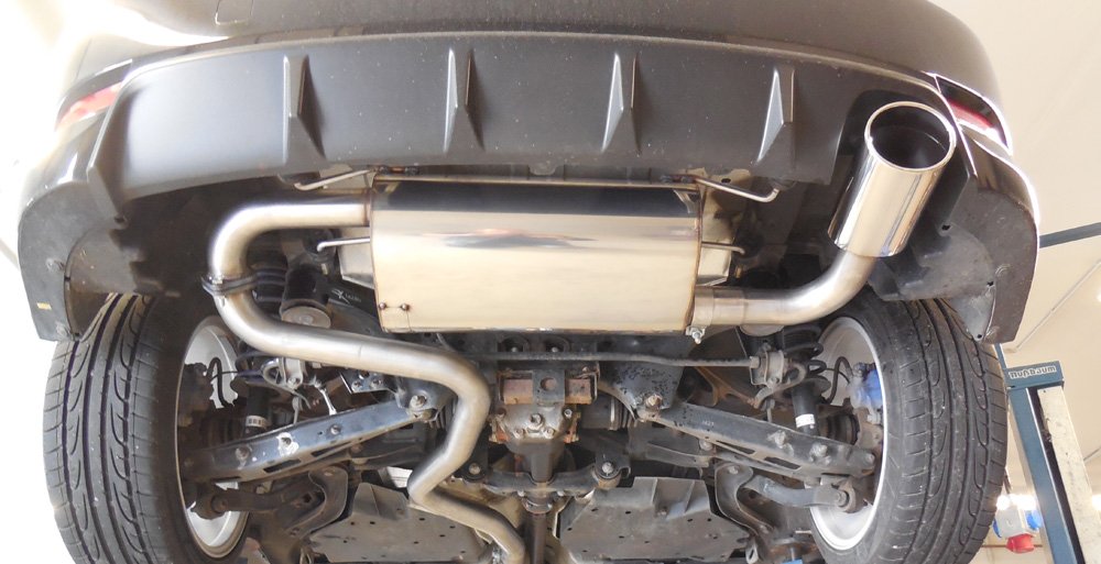 Fox Auspuff Sportauspuff Endschalldämpfer für Subaru Impreza GHD Schrägheck