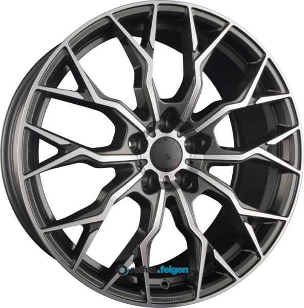 SX-WHEELS SX2 8.5x19 ET45 5x112 NB72.6 Glossy Gunmetal Machined