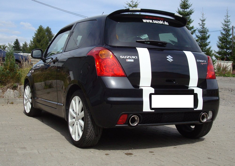 Fox Duplex Auspuff Sportauspuff Endschalldämpfer für Suzuki Swift Sport III SG