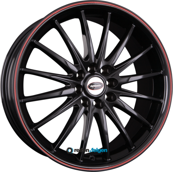 TEAM DYNAMICS JET 6.5x15 ET38 4x98 4x114.3 NB73.1 Gloss Black Red
