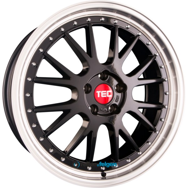 TEC SPEEDWHEELS GT EVO 8x18 ET18 4x108 NB65.1 Schwarzglanz Hornpoliert