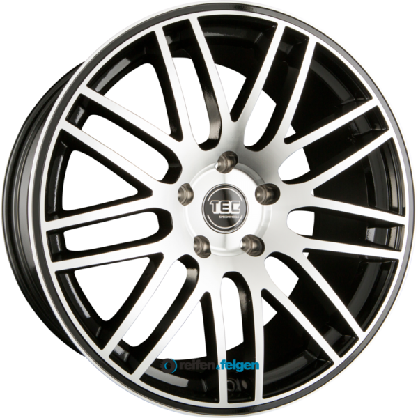 TEC SPEEDWHEELS GT1 9x20 ET38 5x114.3 NB72.5 Schwarz Glanz Frontpoliert (BMF)