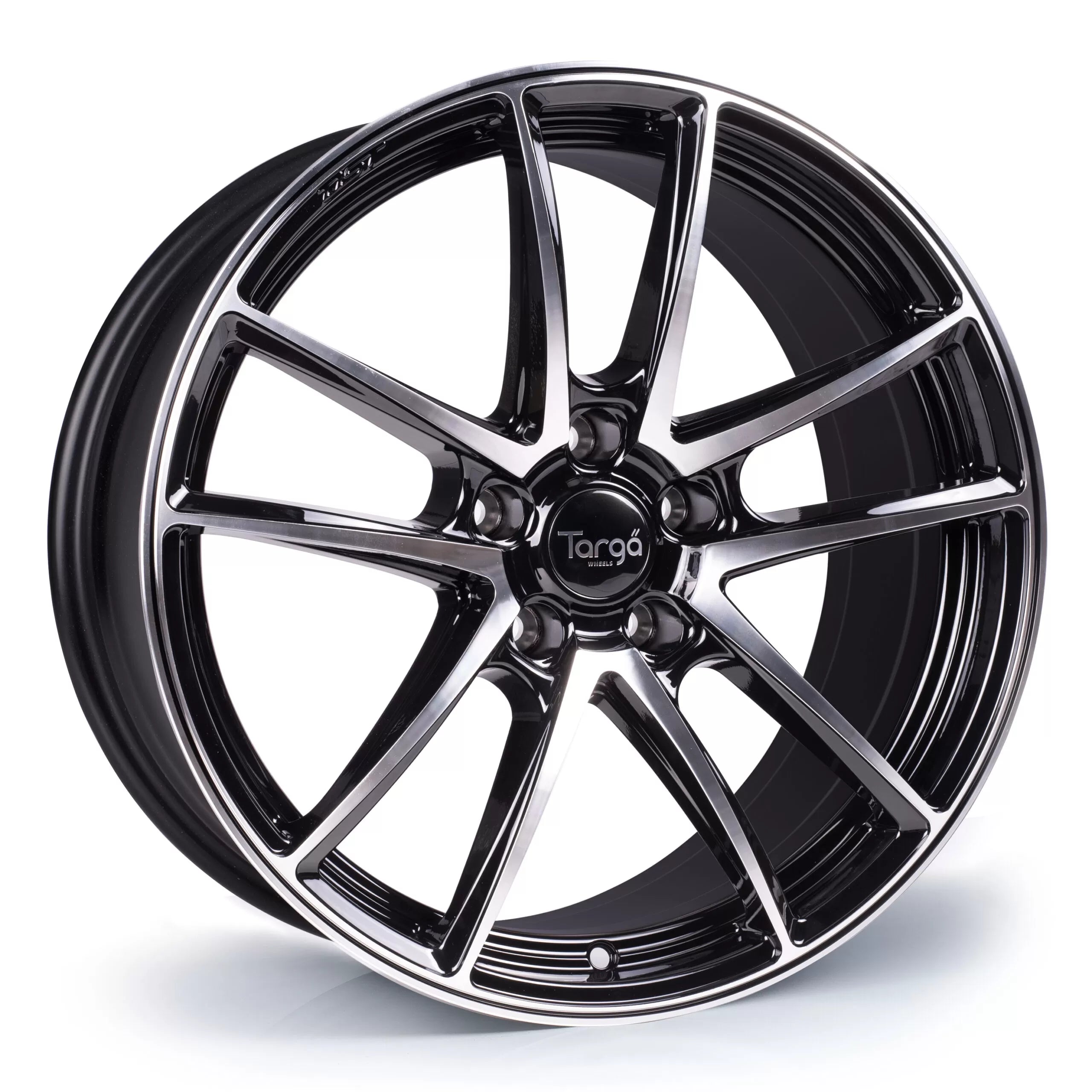 Targa TG5-FF 8x18  5x112 ET27 CB73.1 Gloss Black / Polished Face