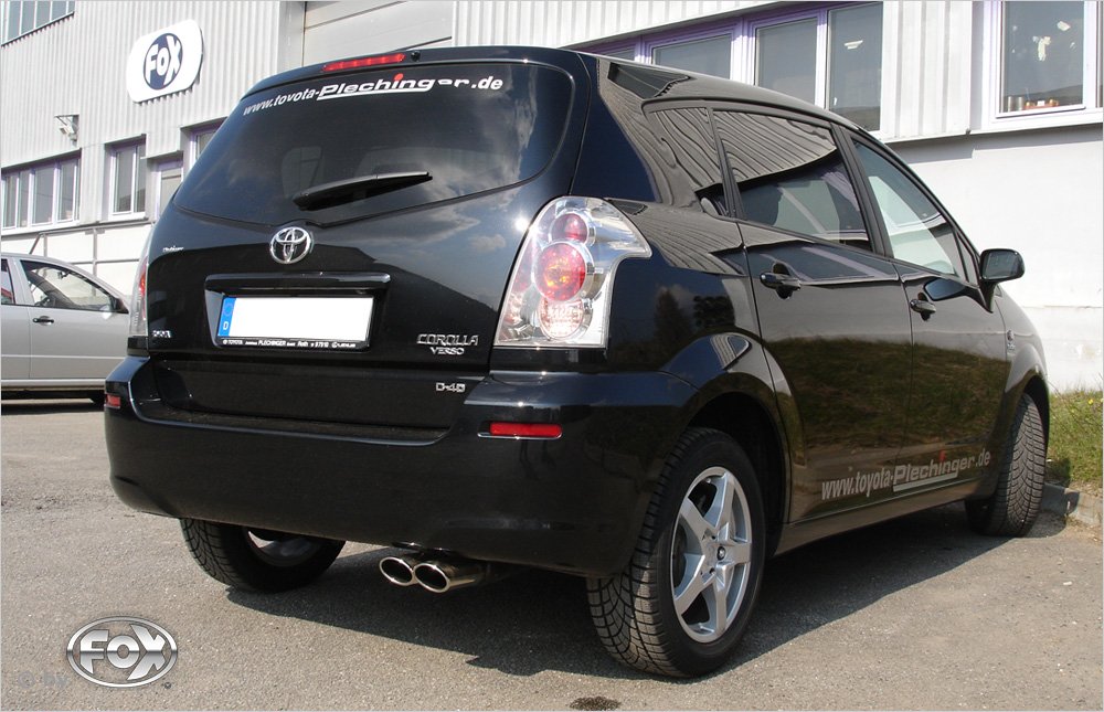 Fox Auspuff Sportauspuff Endschalldämpfer für Toyota Corolla Verso Diesel ab 04