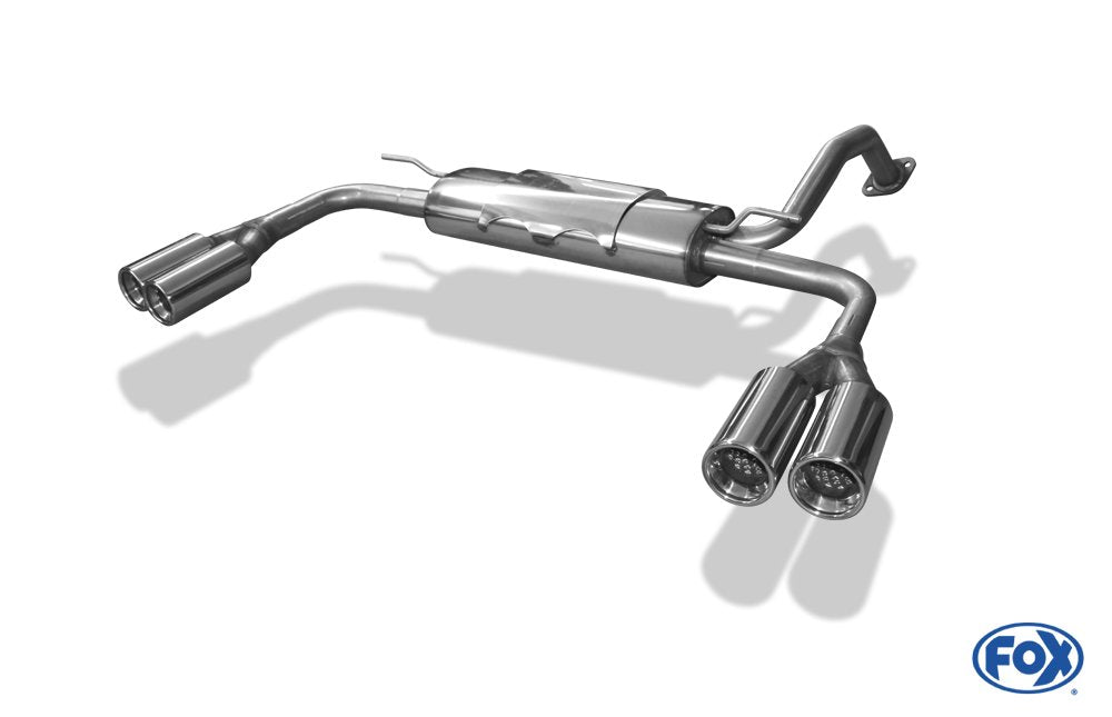 Fox Duplex Auspuff Sportauspuff Endschalldämpfer für Toyota Auris E15 1,6l