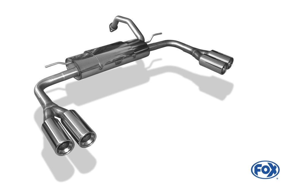 Fox Duplex Auspuff Sportauspuff Endschalldämpfer für Toyota Auris E15 1,6l