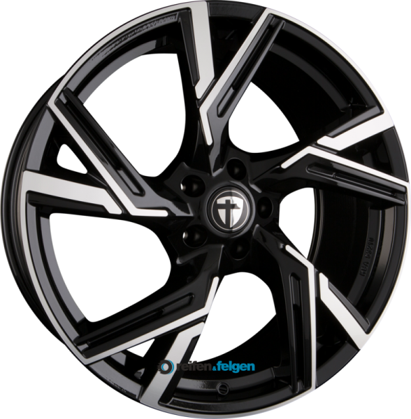 TOMASON AR1 8.5x19 ET35 5x112 NB66.6 Black Diamond Polished