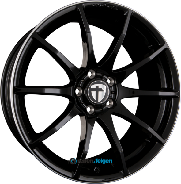 TOMASON TN1 8.5x18 ET30 5x112 NB72.6 Black Rim Polished