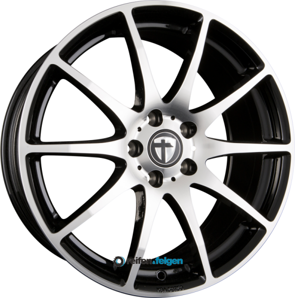 TOMASON TN1 FLOW 8x19 ET45 5x112 NB72.6 Black Polished werk91-4 8x19 ET45 5x112 Alufelge Schwarz