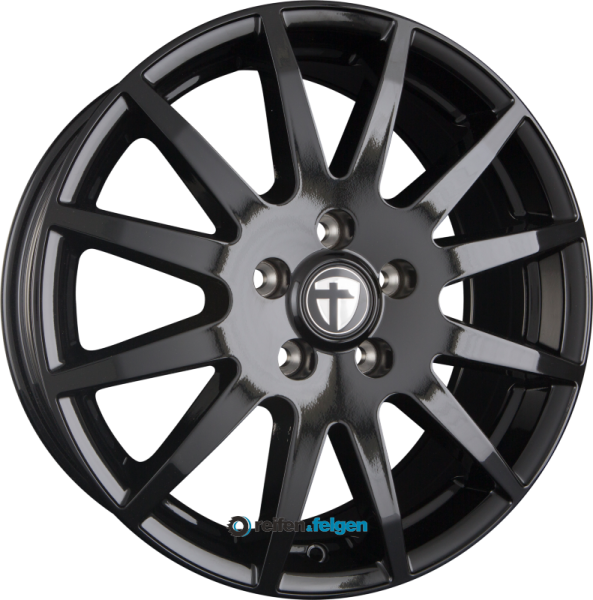 TOMASON TN1F 6.5x16 ET62 6x130 NB84.1 Black Painted