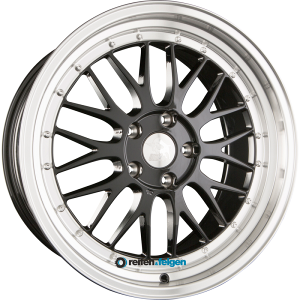 Ultra Wheels UA3-LM 8.5x18 ET30 5x112 NB72.6 Black Rim Polished werk91-4 8,5x18 ET30 5x112 Alufelge Schwarz