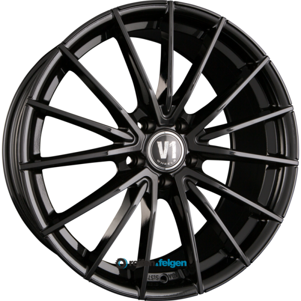 V1 Wheels V2 8.5x19 ET35 5x112 NB66.6 Schwarz Lackiert SW+