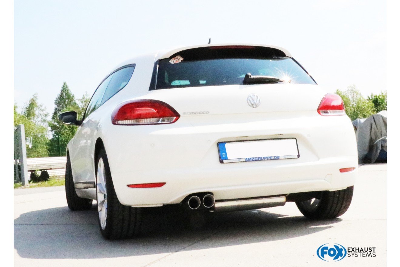 Fox Auspuff Sportauspuff Komplettanlage für VW Scirocco 13 1,4l TSI 2,0l Bj. 08-