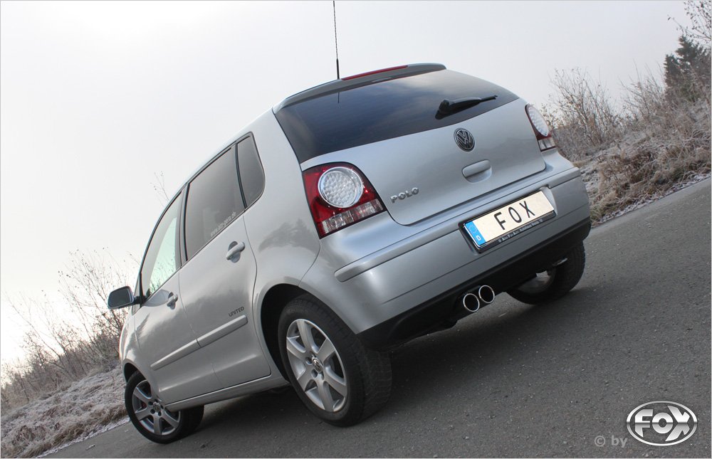 Fox Auspuff Sportauspuff Komplettanlage für VW Polo 9N 1.2l 40/44/47/51kW
