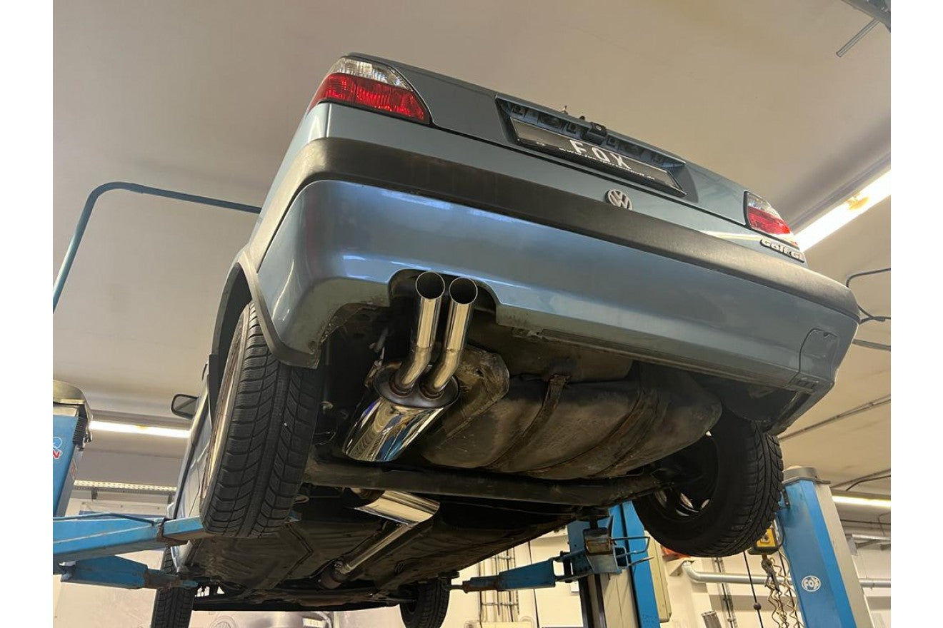 Fox Auspuff Sportauspuff Komplettanlage für VW Golf II 19E 1,0l 1,3l 1,6l 1,8l