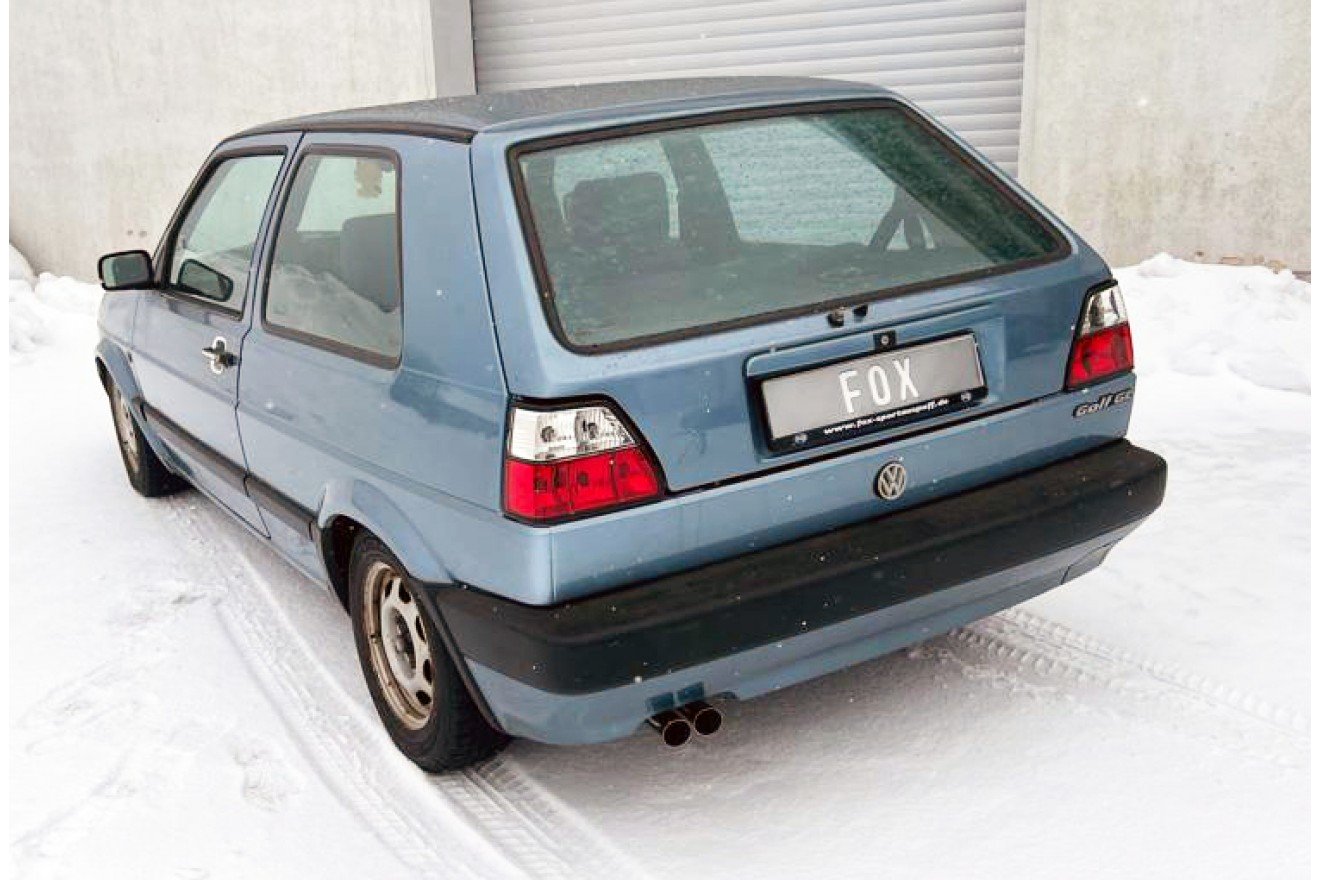 Fox Auspuff Sportauspuff Endschalldämpfer für VW Golf II 19E 1,0l 1,3l 1,6l 1,8l