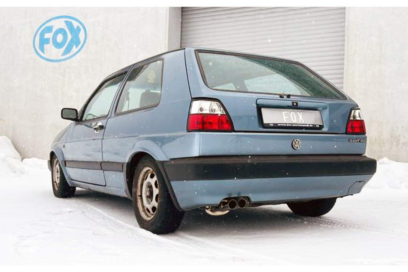 Fox Auspuff Sportauspuff Endschalldämpfer für VW Golf II 19E 1,0l 1,3l 1,6l 1,8l